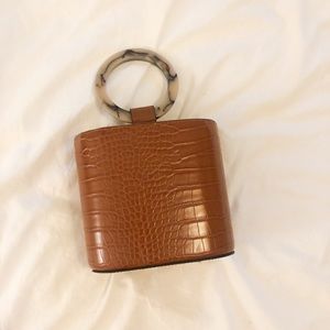 Top Shop Tan Crocodile Bag